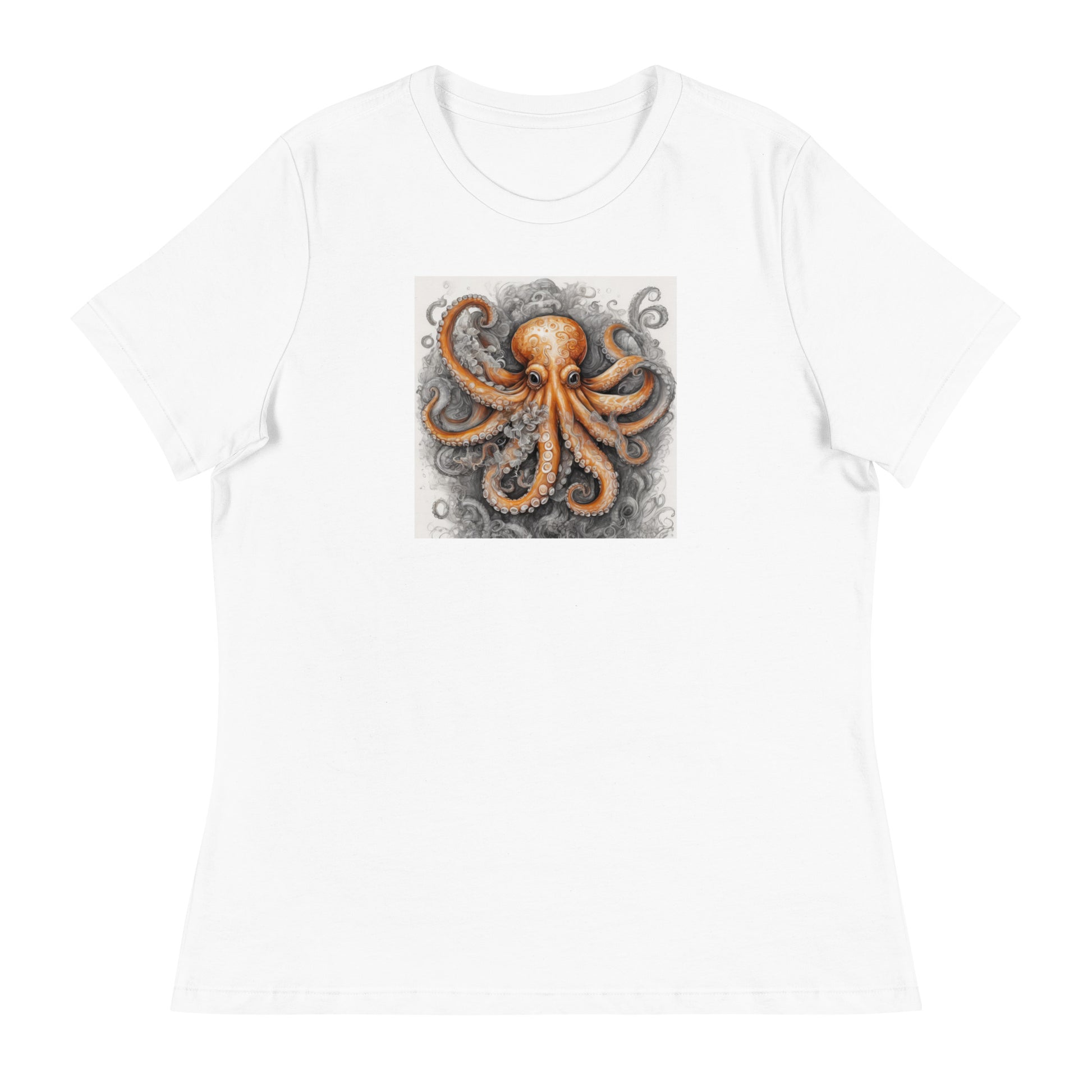 Octopus Women's Animal Lover T-Shirt White