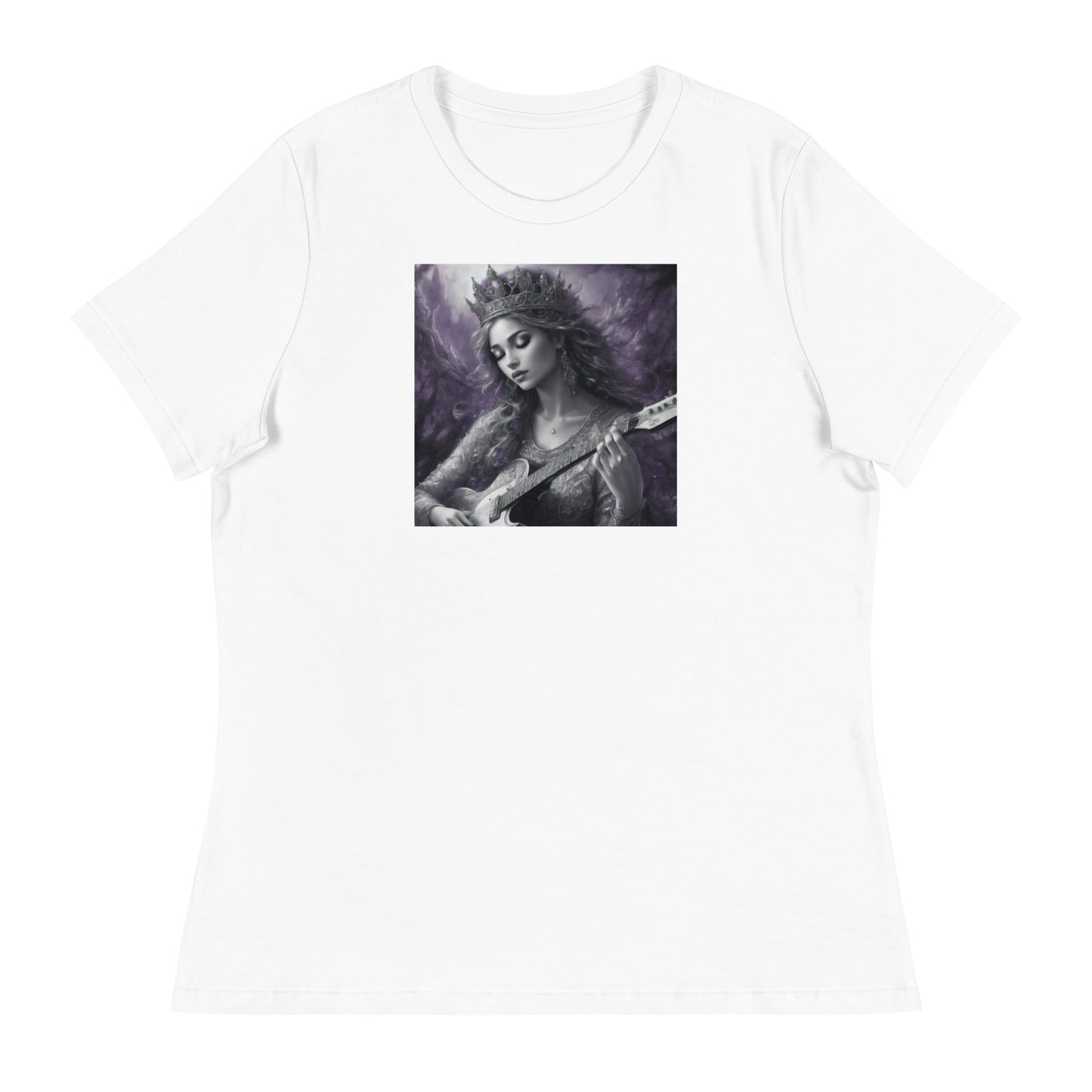 Princess Woman Playing the Guitar T-Shirt White