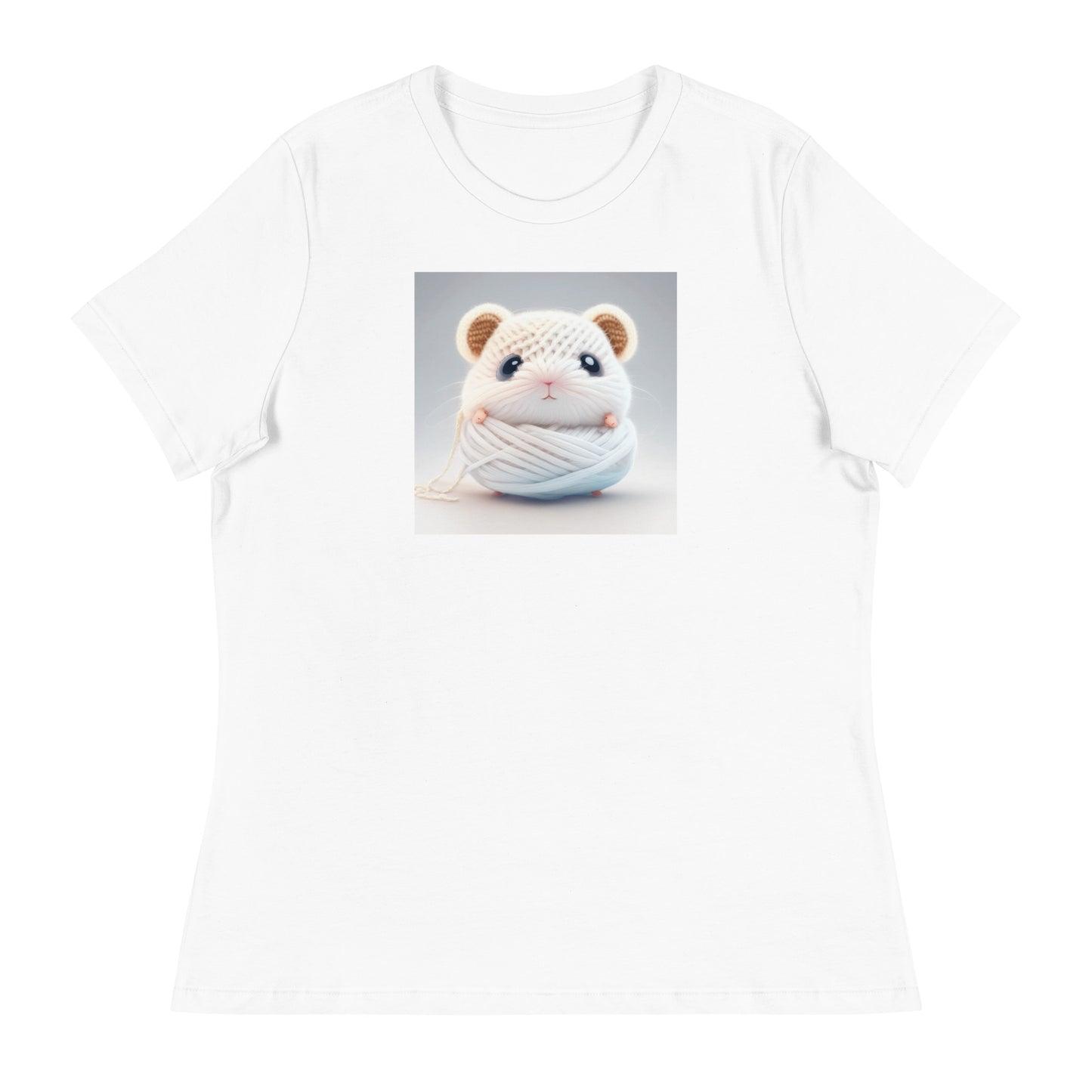 Women's Hamster Amigurumi Crochet Lover T-Shirt White