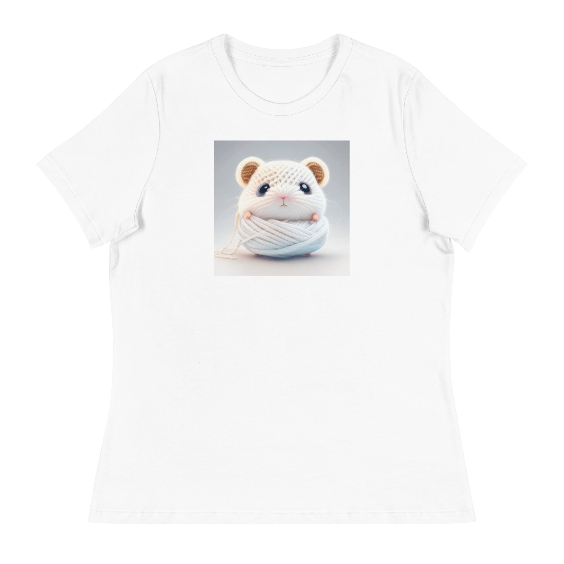 Women's Hamster Amigurumi Crochet Lover T-Shirt White