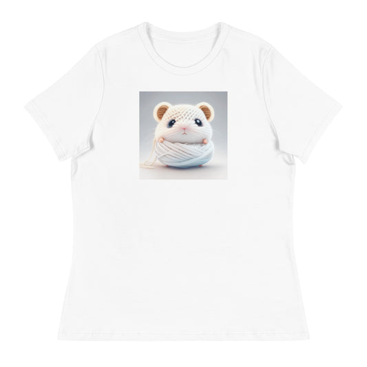 Women's Hamster Amigurumi Crochet Lover T-Shirt White