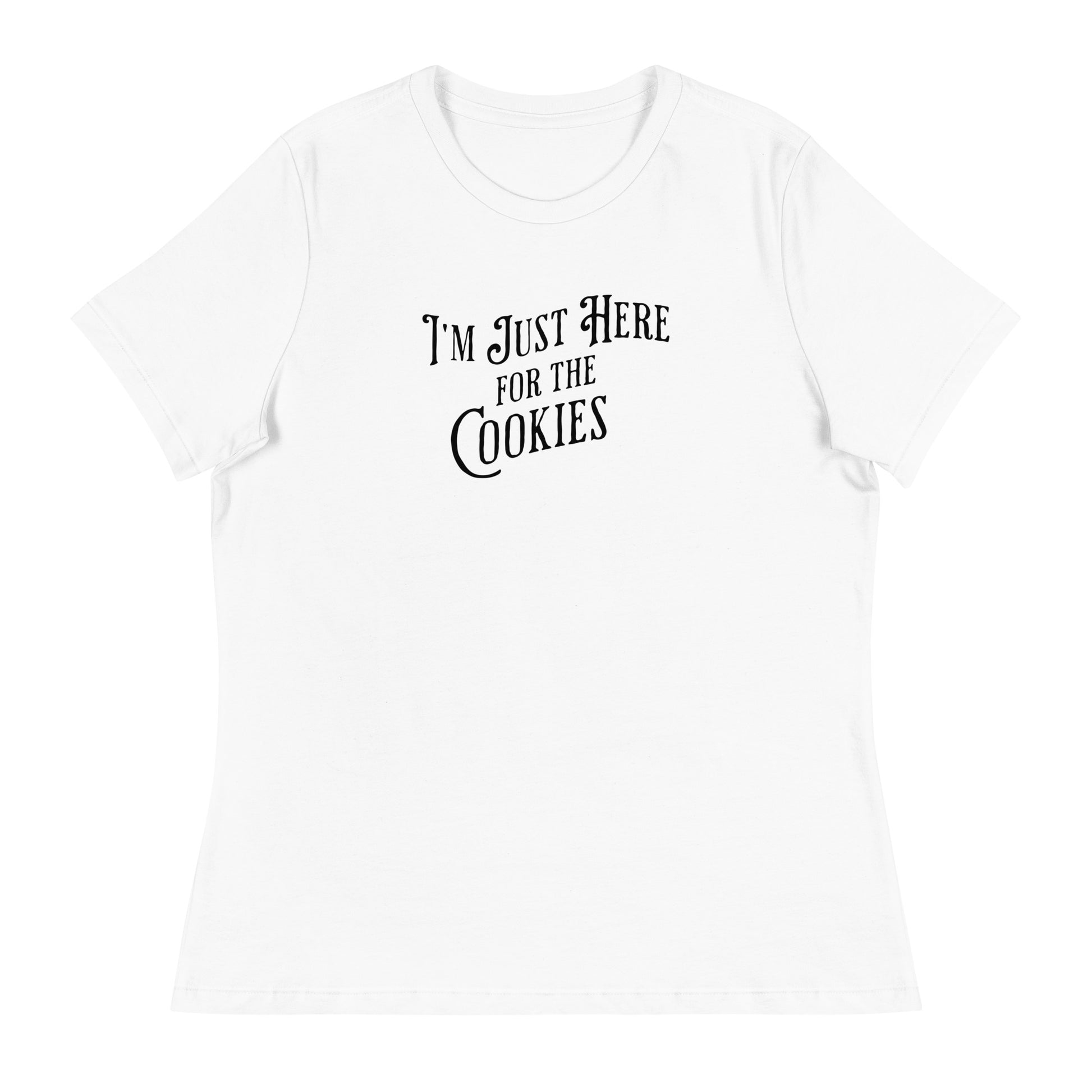 I'm Just Here for the Cookies Women's Christmas T-Shirt White