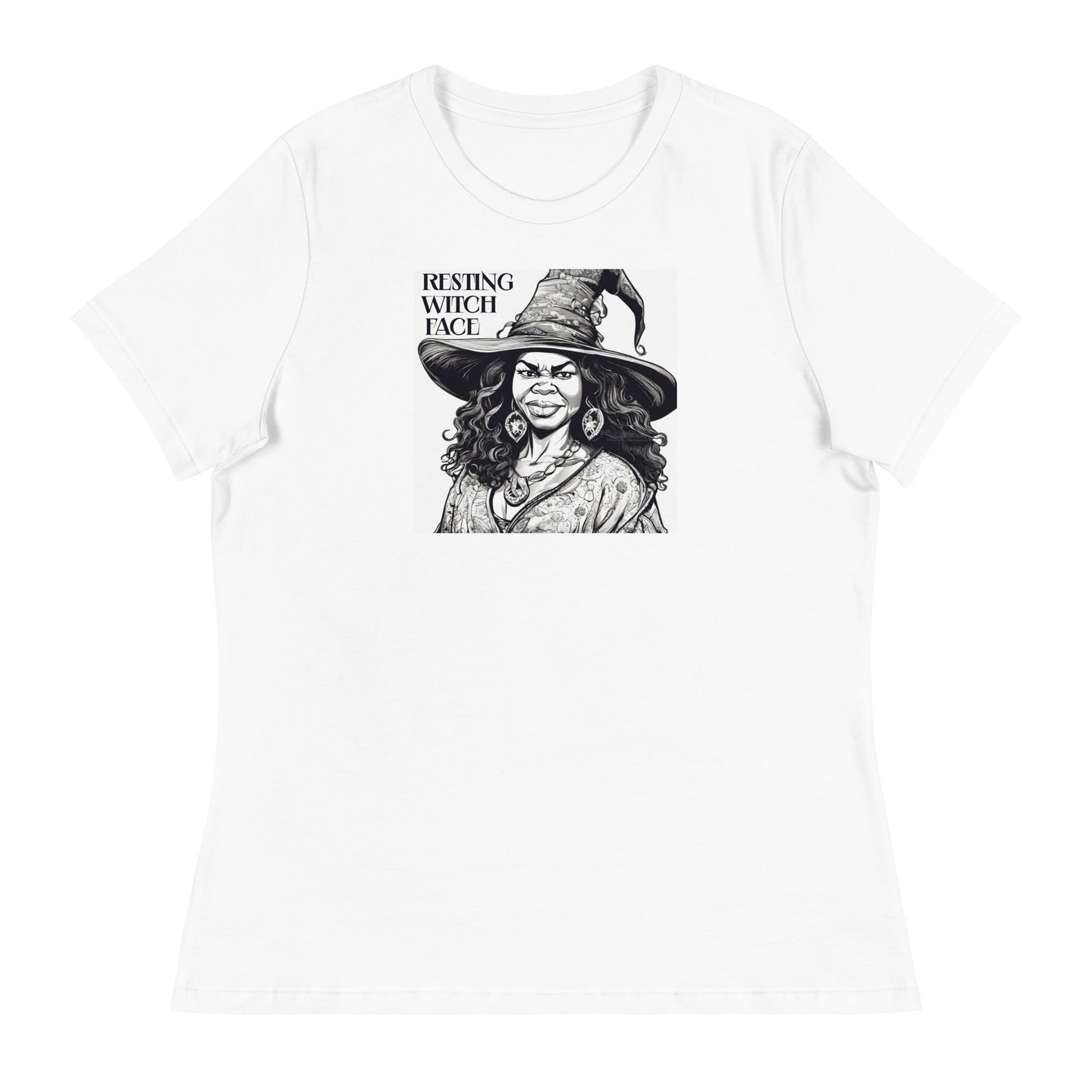 Resting Witch Face Women's Halloween T-Shirt White