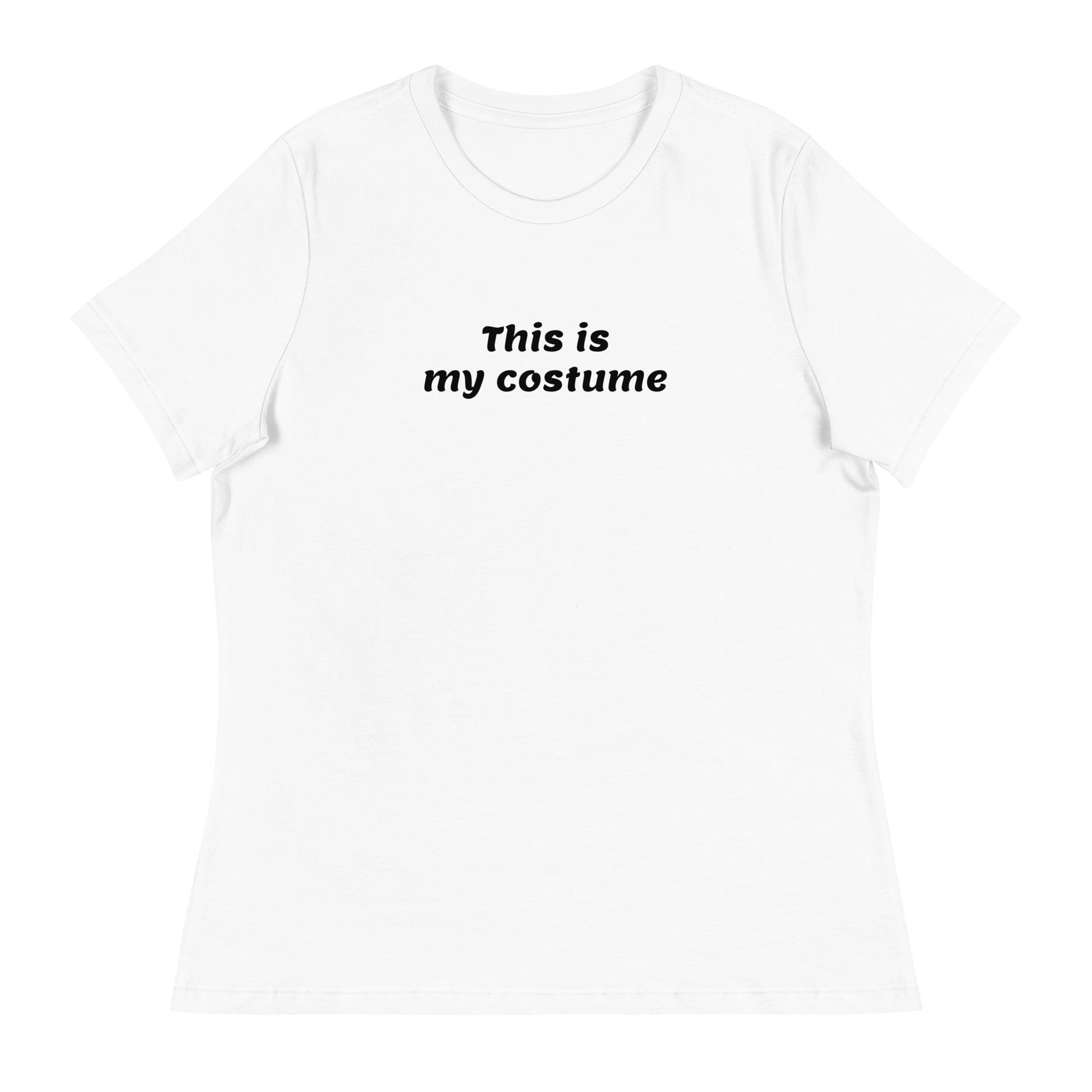 This is my Costume Women's Funny Halloween T-Shirt White