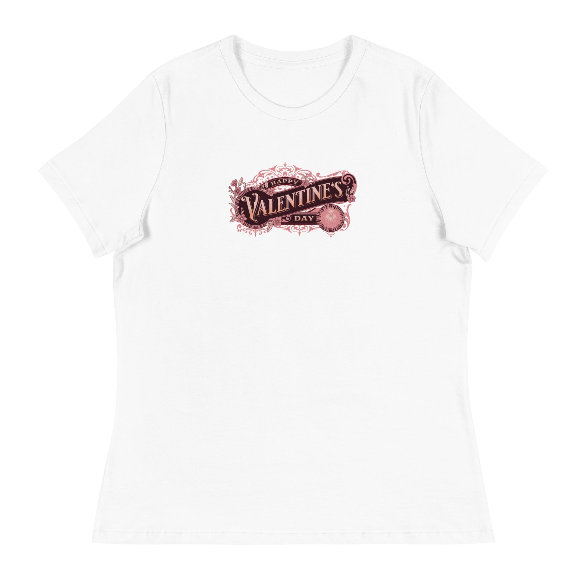 Women's Happy Valentine's Day T-Shirt White