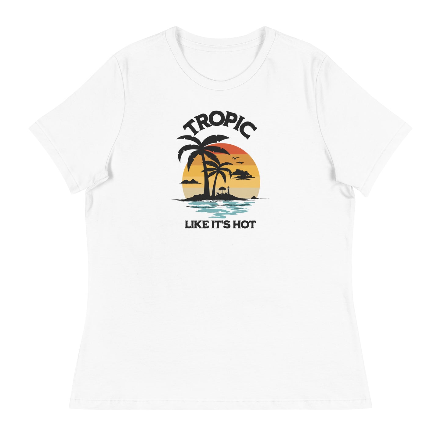 Tropic Like It's Hot Women's Summer T-Shirt White