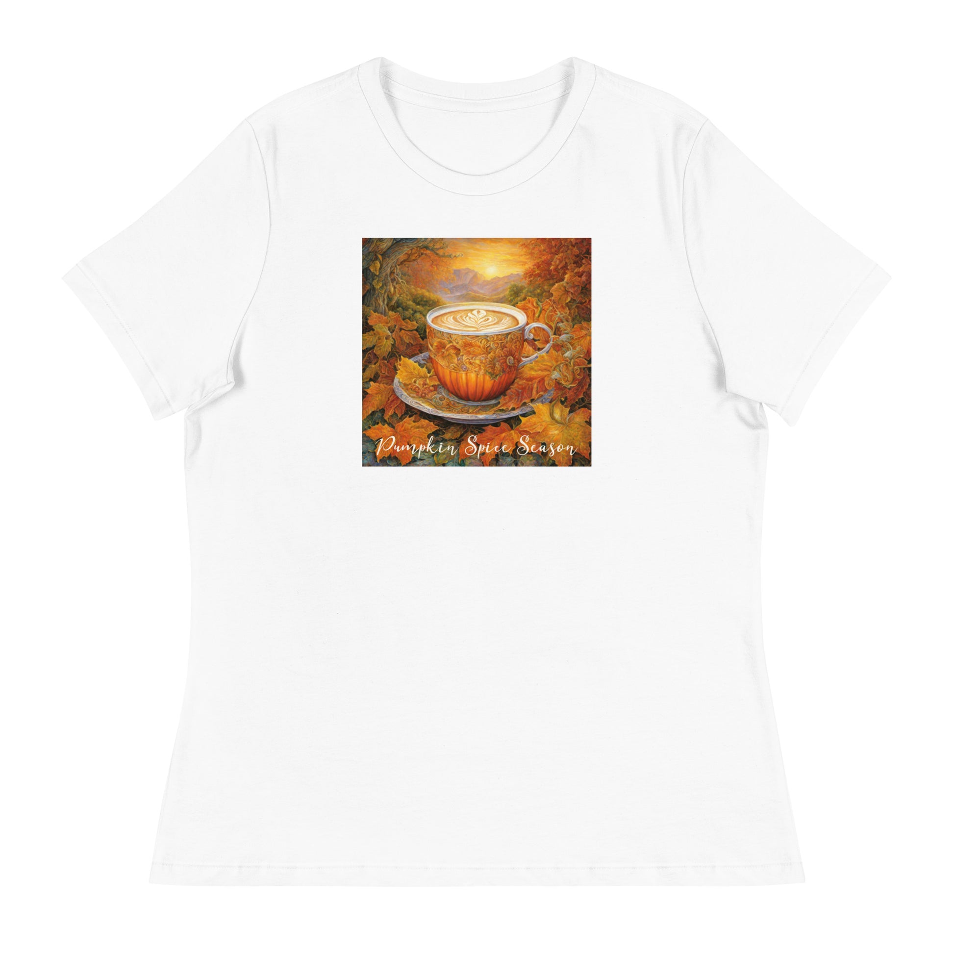 Pumpkin Spice Season Women's Autumn T-Shirt White