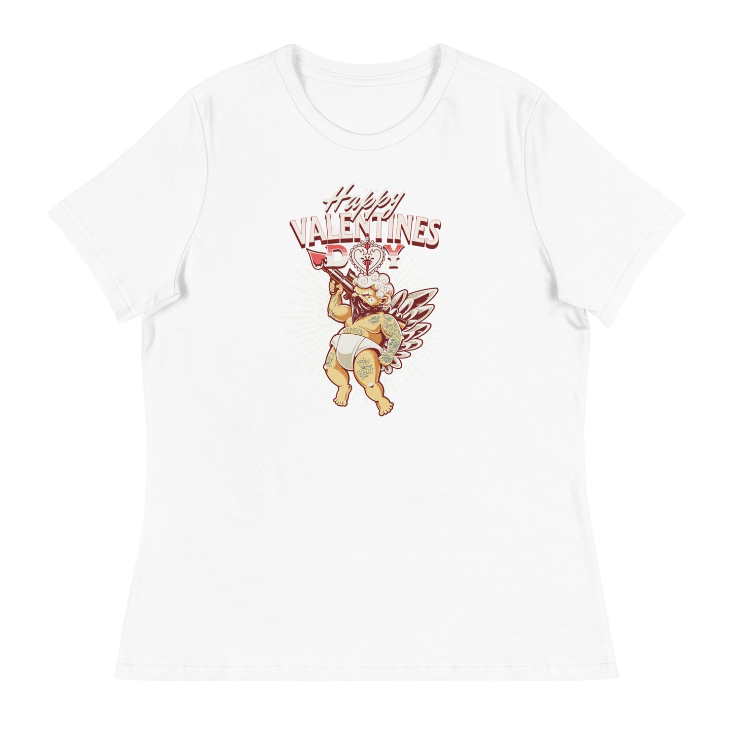 Inked Cupid Women's Valentine's Day T-Shirt White