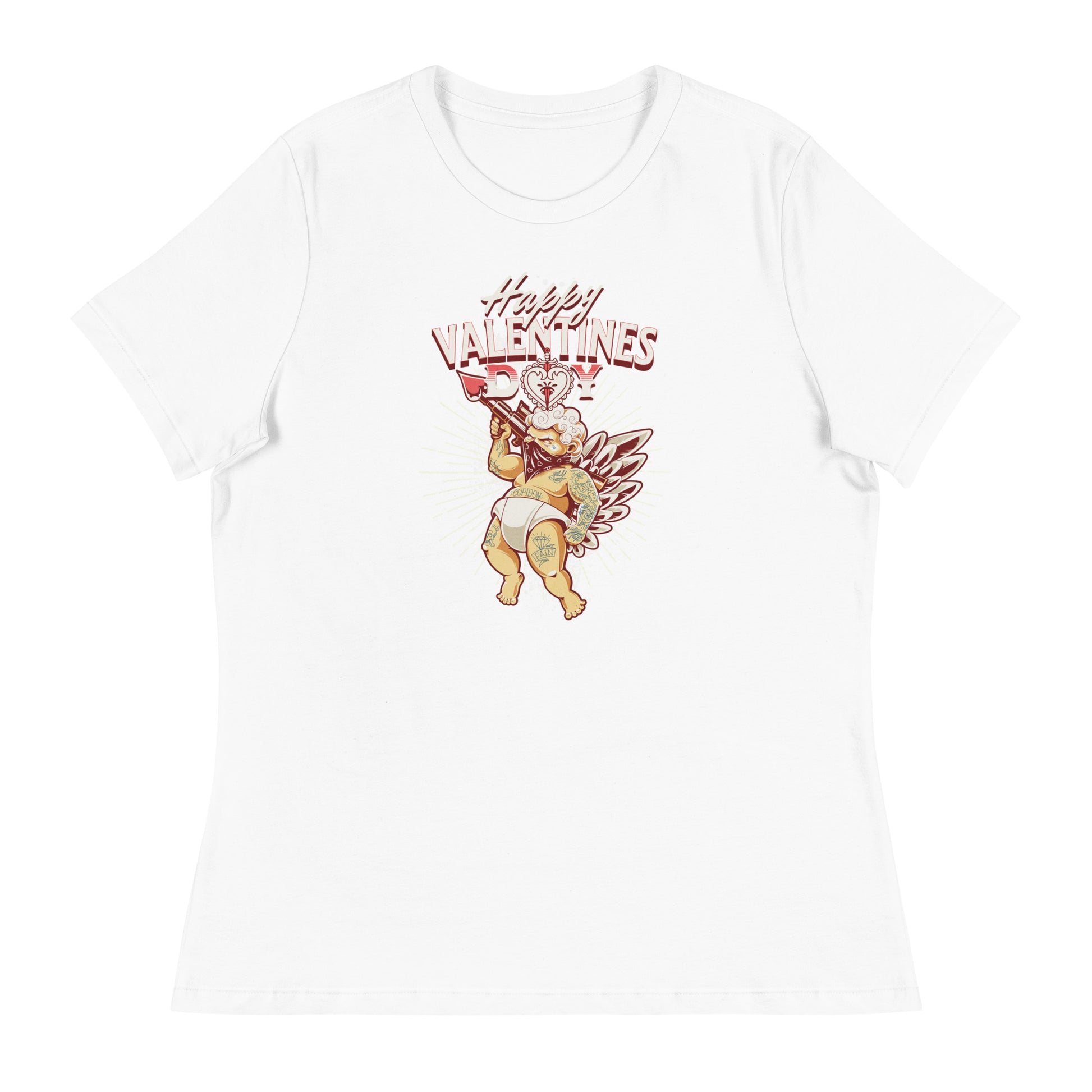 Inked Cupid Women's Valentine's Day T-Shirt White