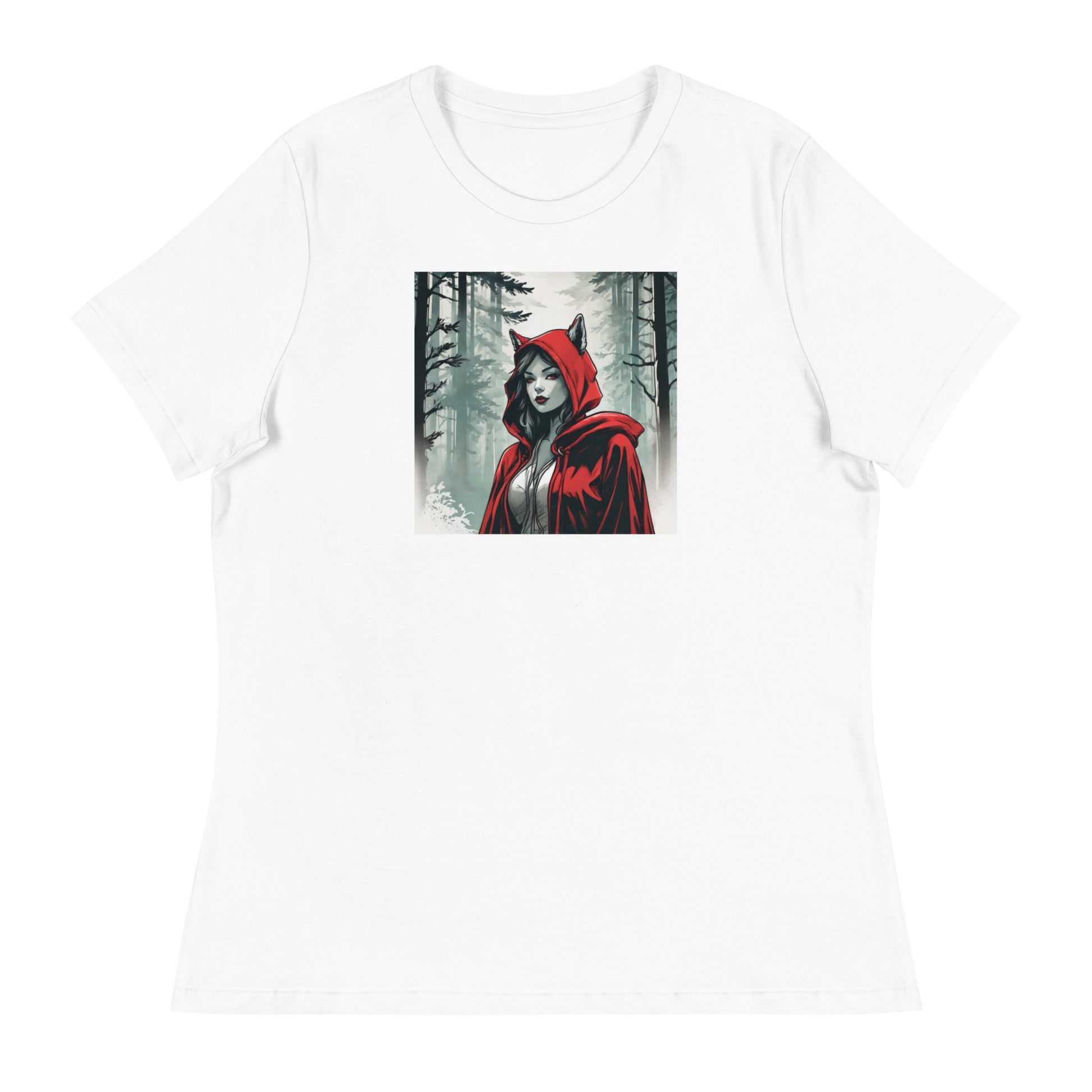 Modern Red Riding Hood Women's Fairy Tale T-Shirt White