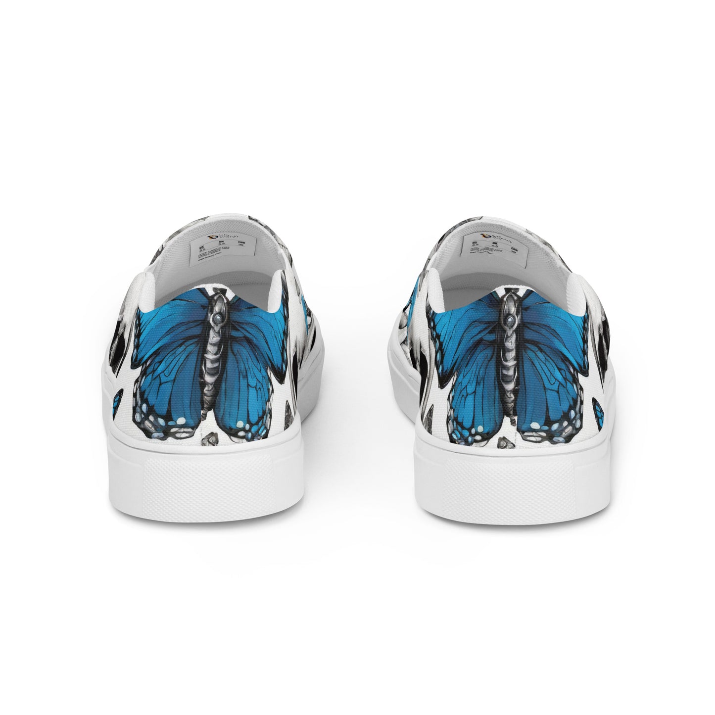 Skull and Butterfly Women's Slip-On Shoes