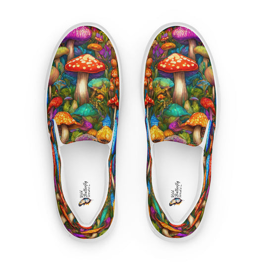 Vibrant Mushroom Women's Slip-On Shoes