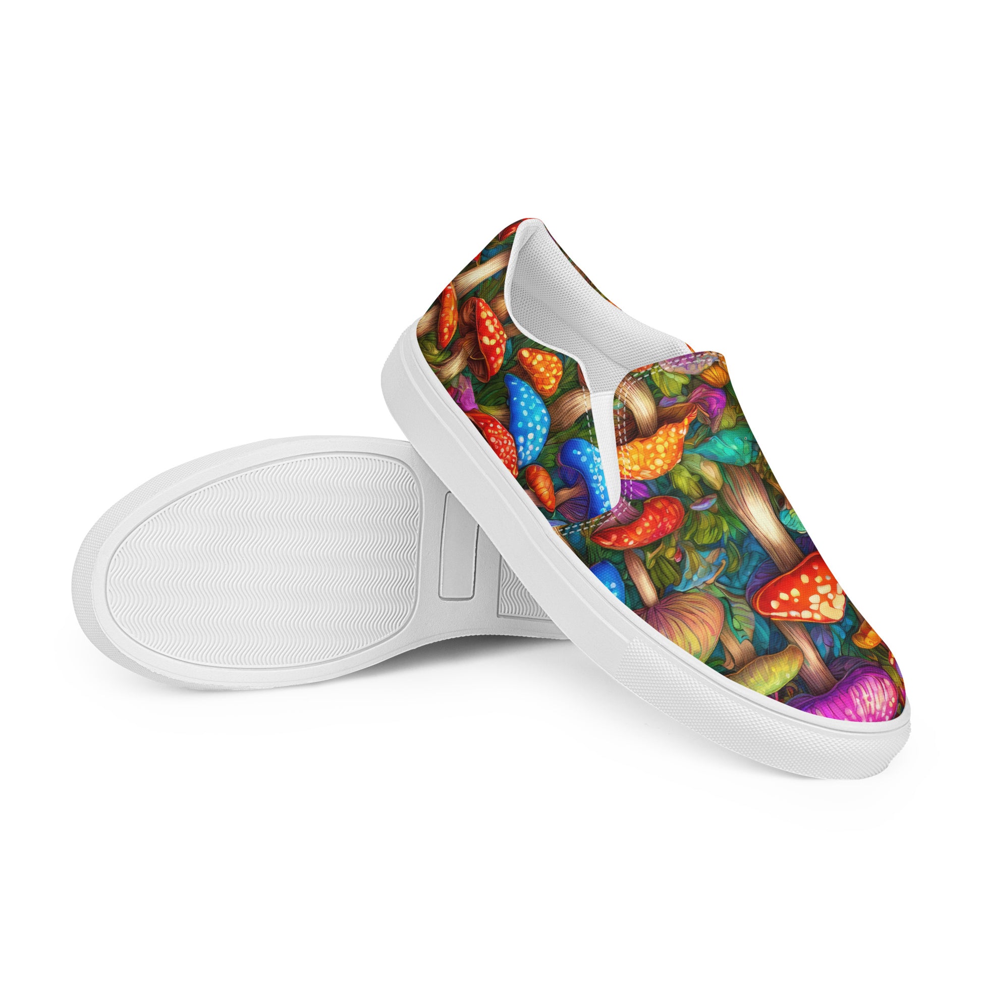 Vibrant Mushroom Women's Slip-On Shoes